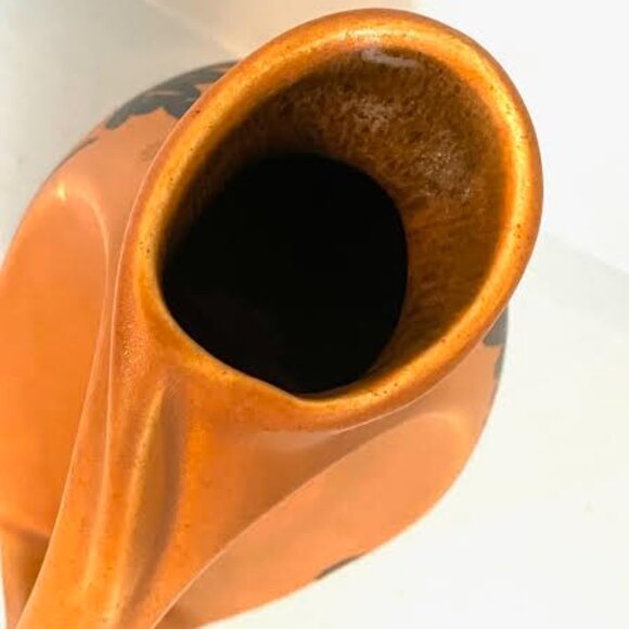 Vintage Mid Century Modern Israeli Kernat Pottery Pitcher Vase,  Hand Painted - Picture 4 of 8